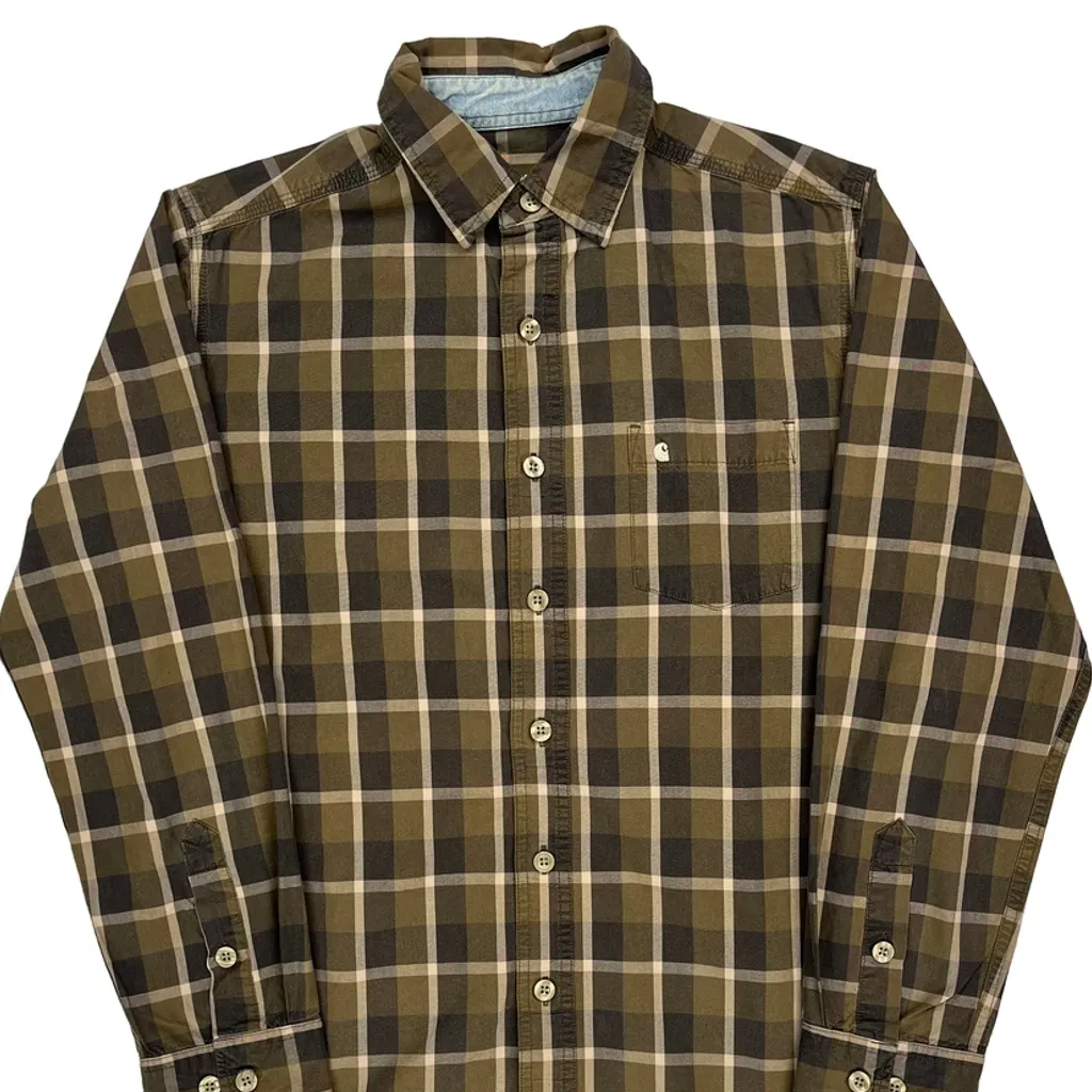 Carhartt Checked Shirt - Medium Brown Cotton - Image 4