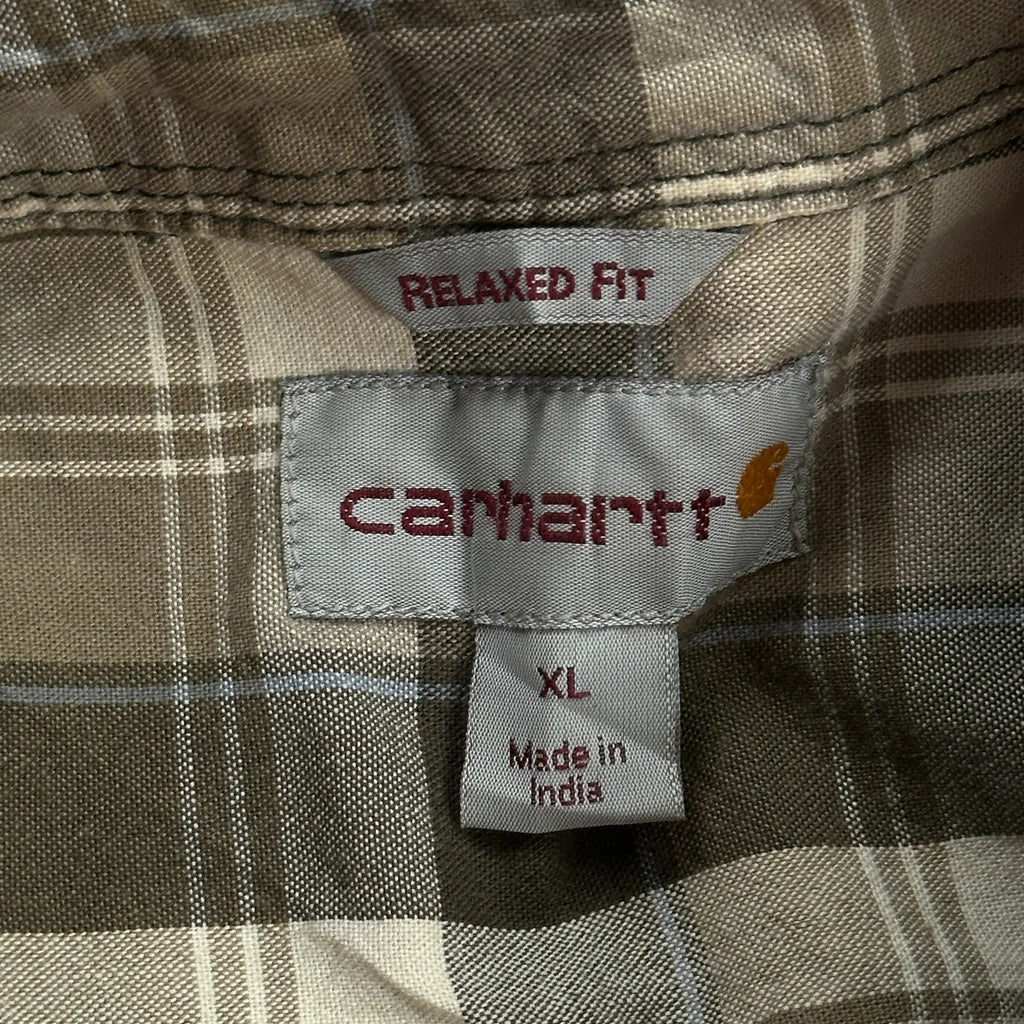 Carhartt Checked Shirt - XL Brown Cotton - Image 3