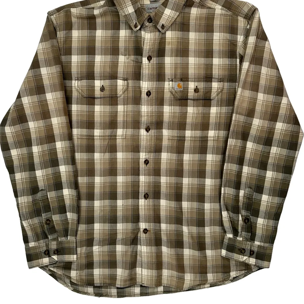 Carhartt Checked Shirt - XL Brown Cotton - Image 5