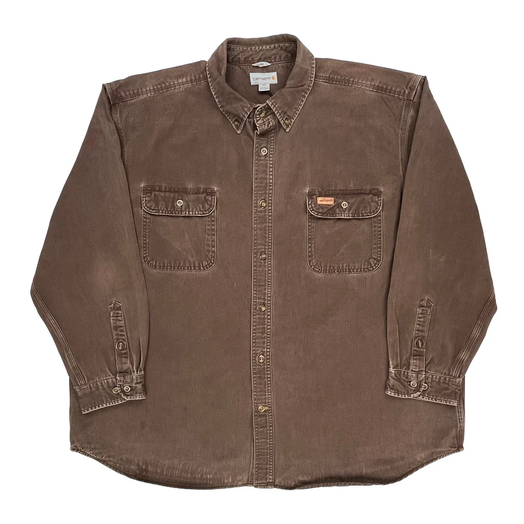 Carhartt Shirt - 3XL Brown Cotton