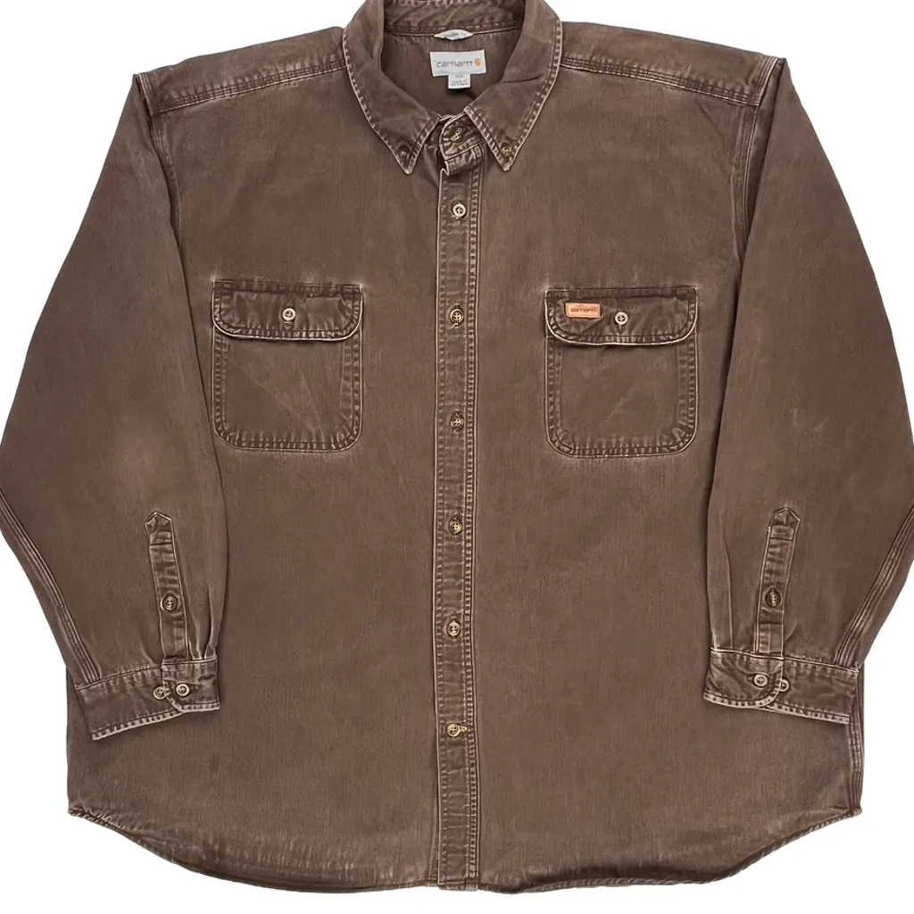 Carhartt Shirt - 3XL Brown Cotton - Image 4