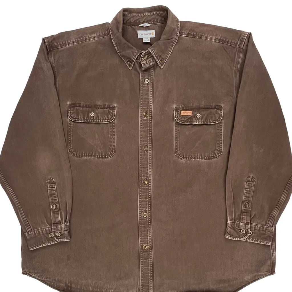 Carhartt Shirt - 3XL Brown Cotton - Image 5