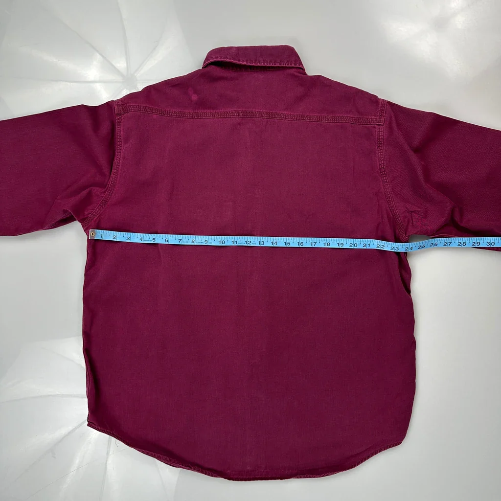 Carhartt Shirt - XL Burgundy Cotton - Image 3