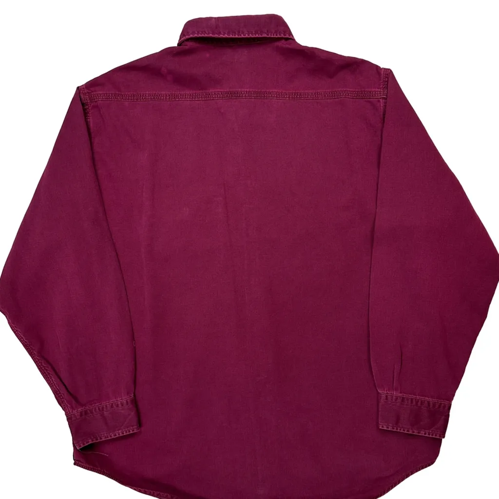 Carhartt Shirt - XL Burgundy Cotton - Image 6