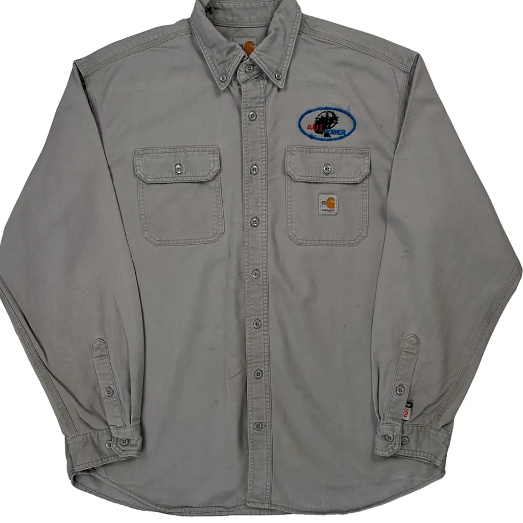 Carhartt Workwear Shirt - Large Grey Cotton - Image 5