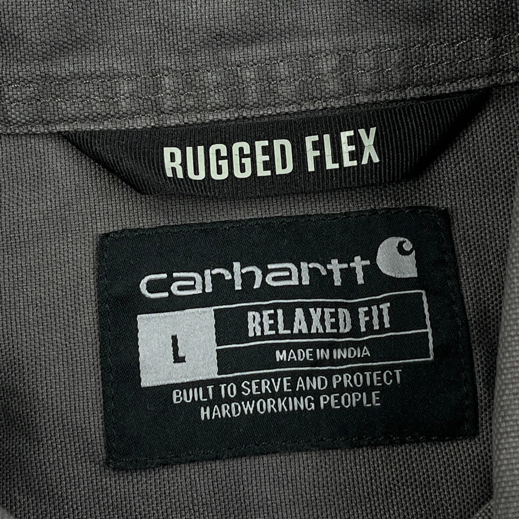 Carhartt Work Shirt - Large Grey Cotton - Image 3