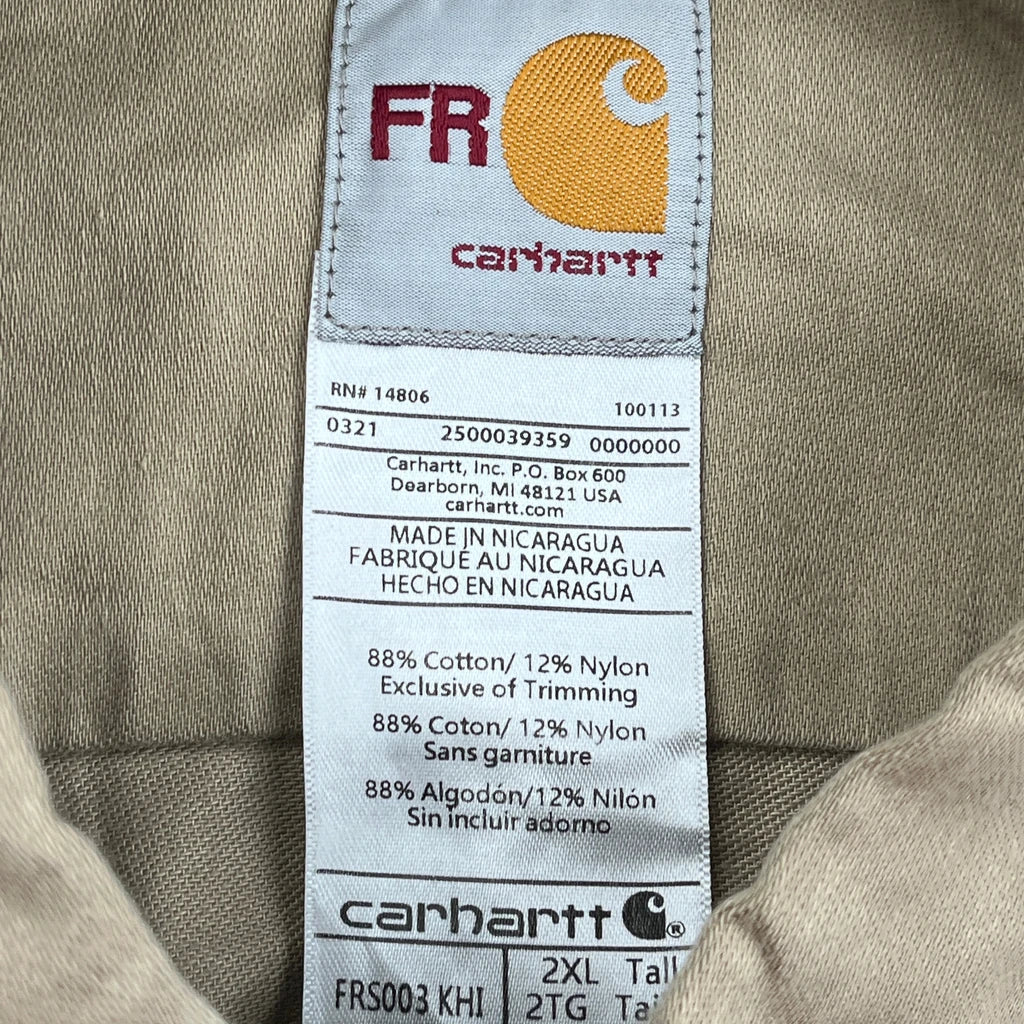 Carhartt Shirt - 2XL Khaki Cotton - Image 3
