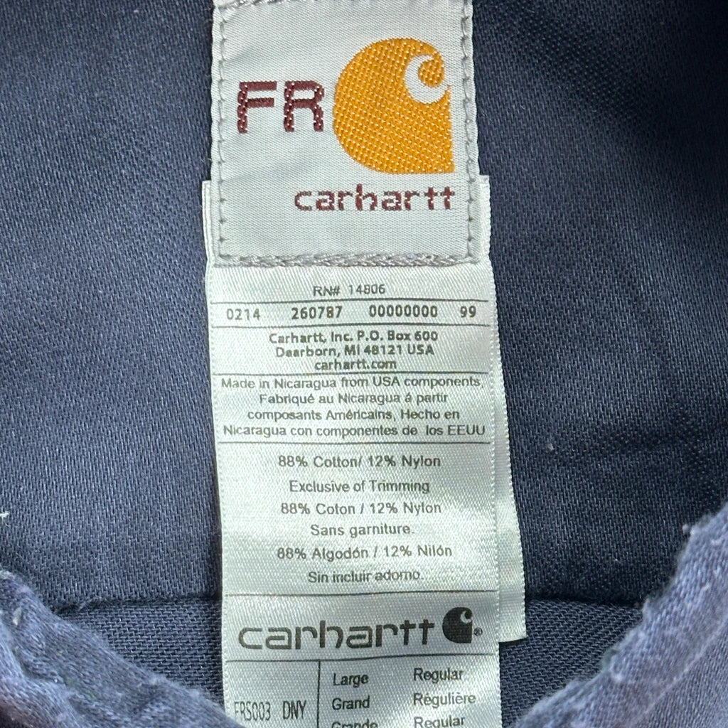 Carhartt Shirt - Large Navy Cotton - Image 3