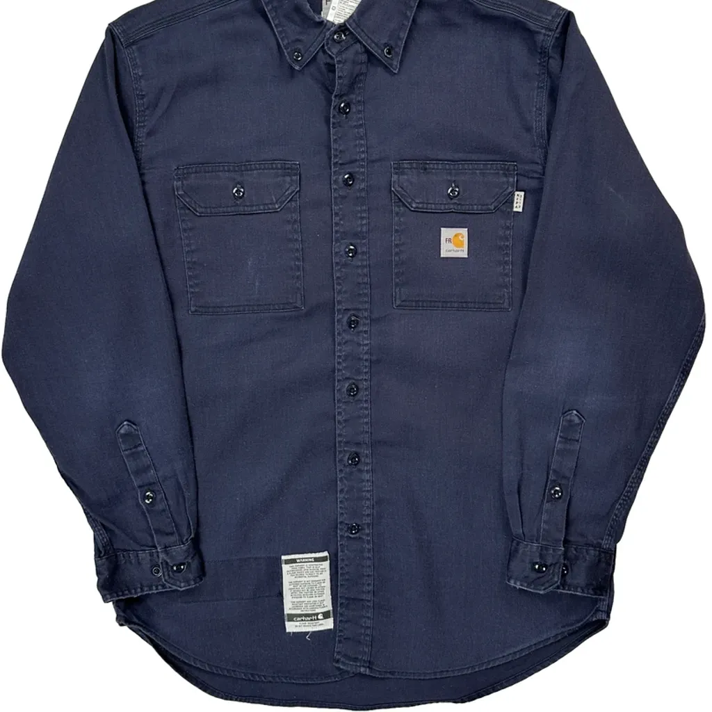Carhartt Shirt - Large Navy Cotton - Image 5