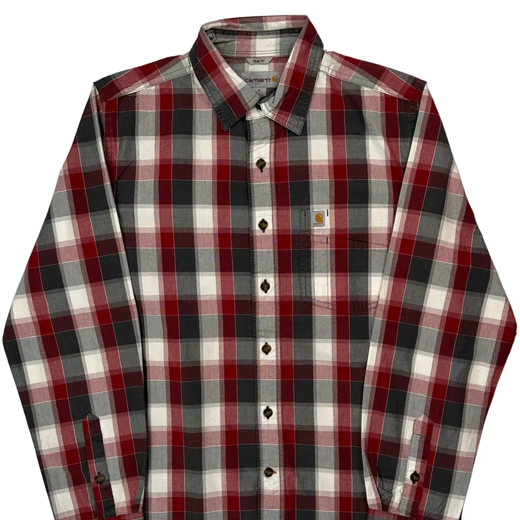 Carhartt Checked Shirt - Medium Red Cotton - Image 5