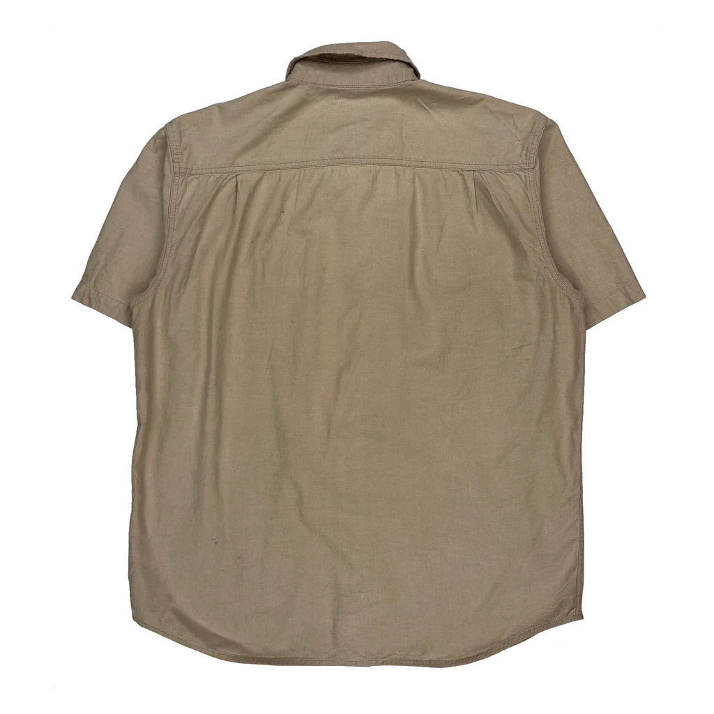 Carhartt Short Sleeve Shirt - Large Beige Cotton - Image 2