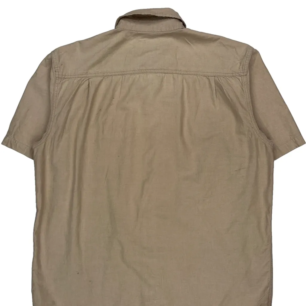 Carhartt Short Sleeve Shirt - Large Beige Cotton - Image 7