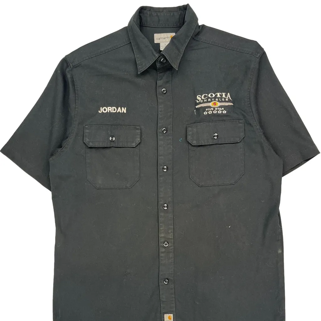 Carhartt Short Sleeve Shirt - Large Black Cotton - Image 4