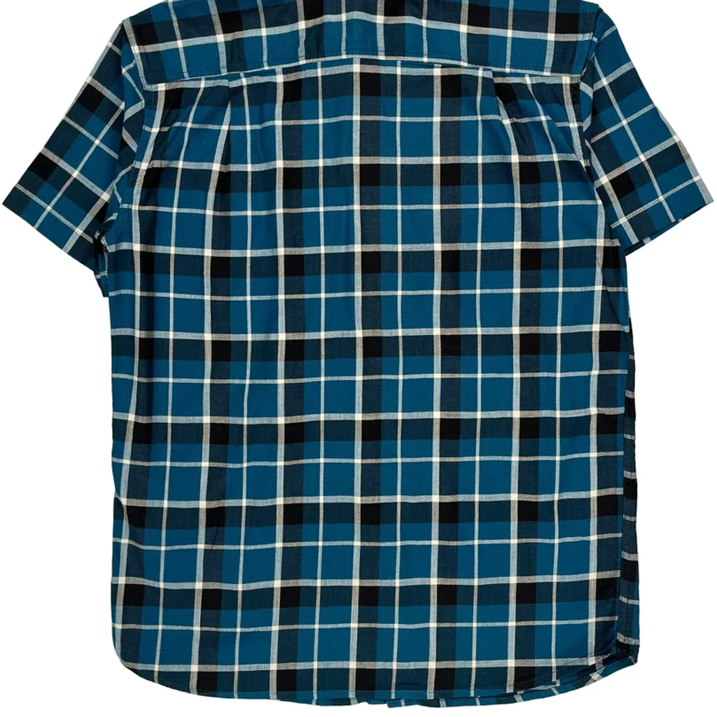 Carhartt Checked Short Sleeve Shirt - Medium Blue Cotton - Image 7