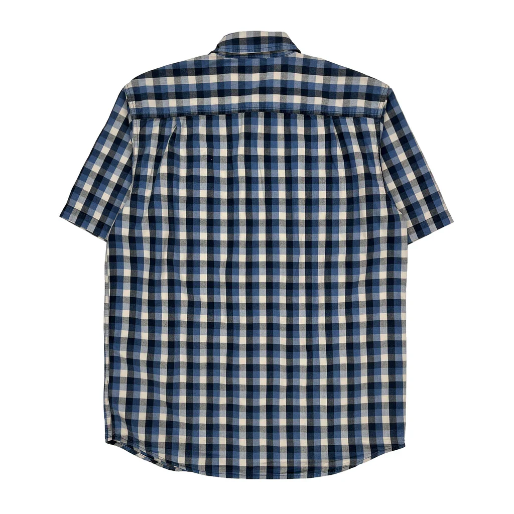 Carhartt Checked Short Sleeve Shirt - Medium Blue Cotton - Image 2