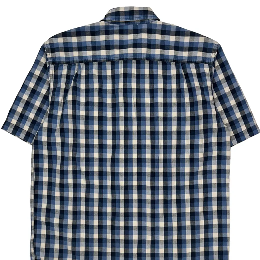 Carhartt Checked Short Sleeve Shirt - Medium Blue Cotton - Image 6