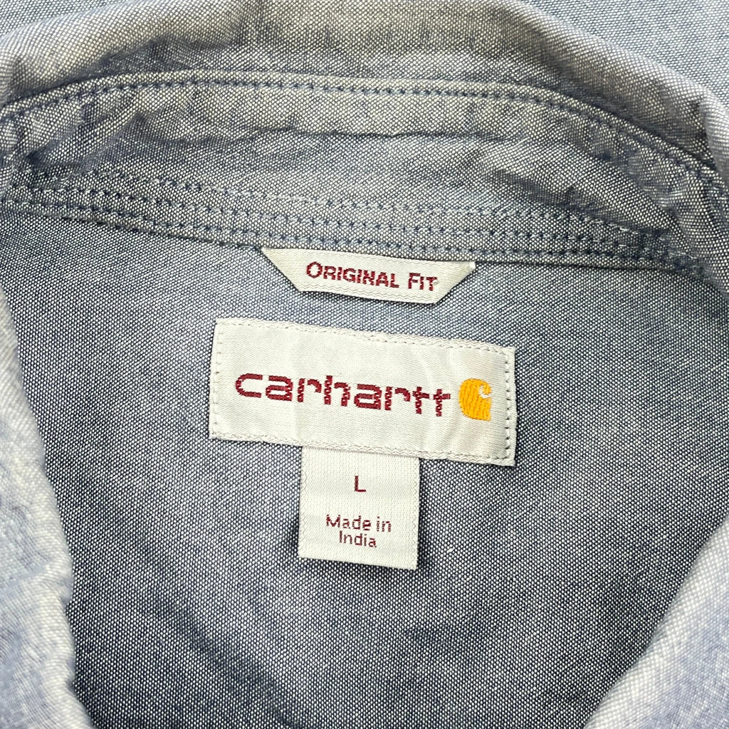 Carhartt Short Sleeve Shirt - Large Gray Cotton - Image 3