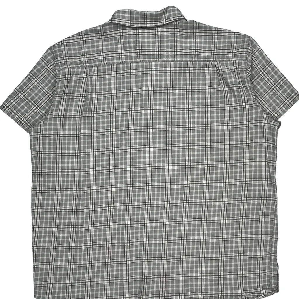 Carhartt Checked Short Sleeve Shirt - 2XL Gray Cotton - Image 6