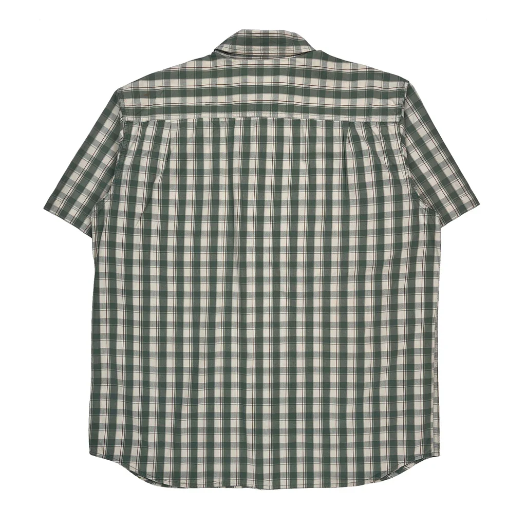 Carhartt Checked Short Sleeve Shirt - XL Green Cotton - Image 2