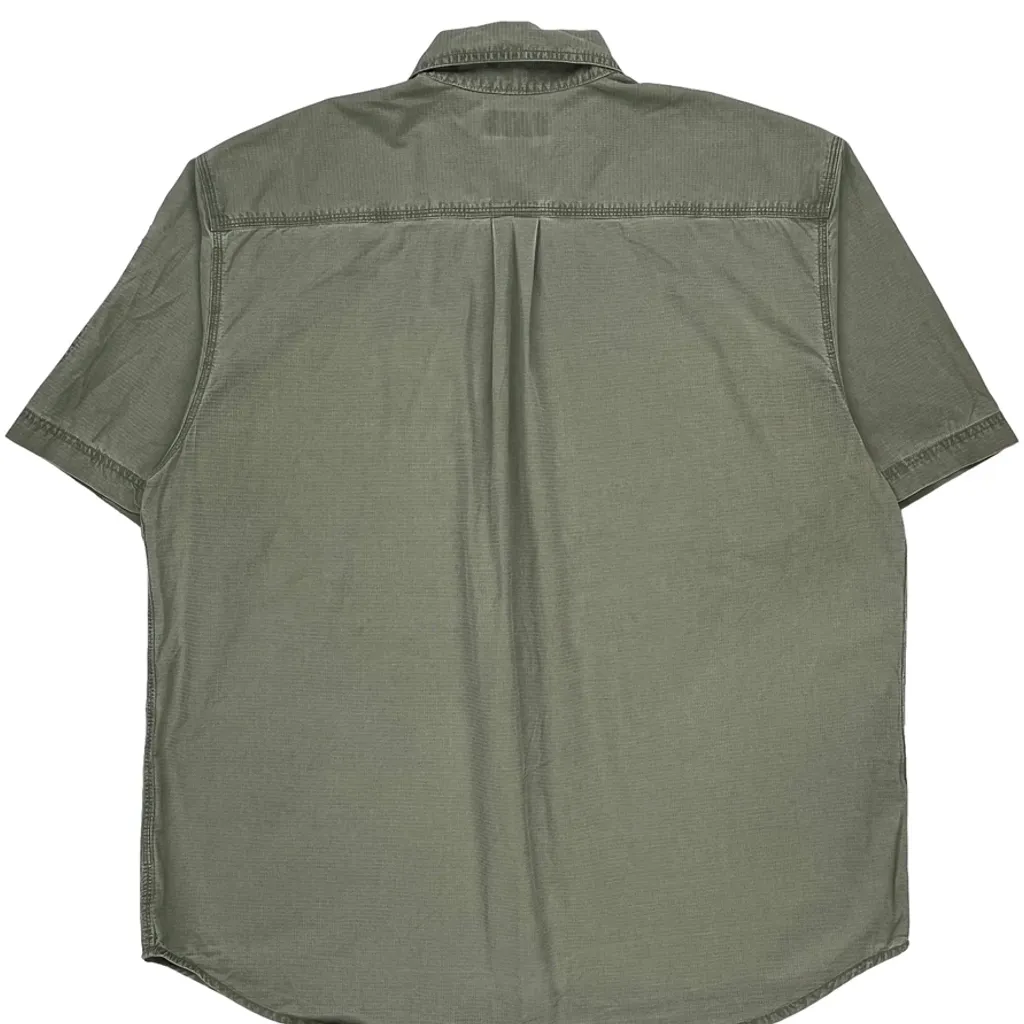 Carhartt Short Sleeve Shirt - XL Green Cotton - Image 6