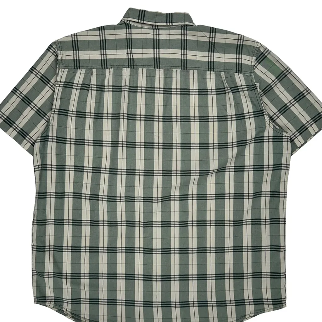 Carhartt Checked Short Sleeve Shirt - XL Green Cotton - Image 7