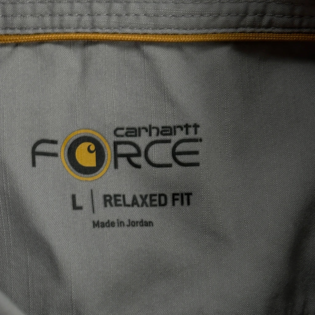 Carhartt Short Sleeve Shirt - Large Grey Polyester - Image 3