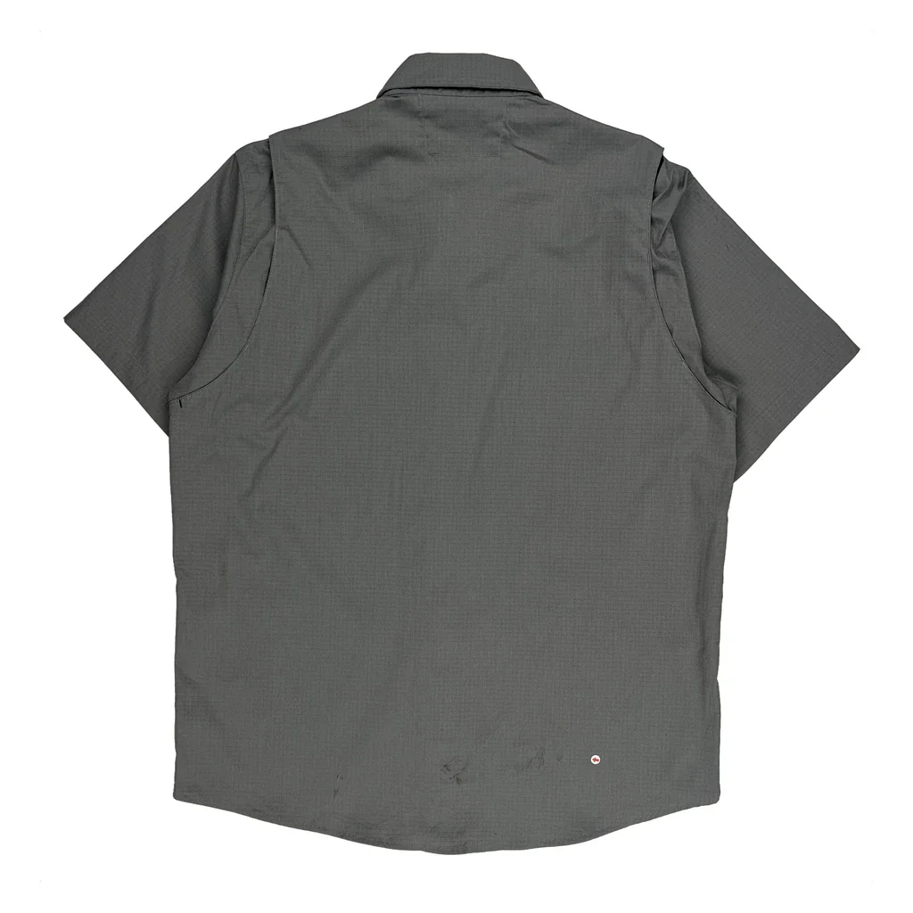 Carhartt Short Sleeve Shirt - Large Grey Cotton - Image 2