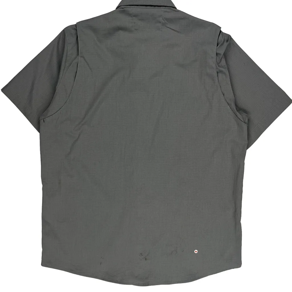 Carhartt Short Sleeve Shirt - Large Grey Cotton - Image 7