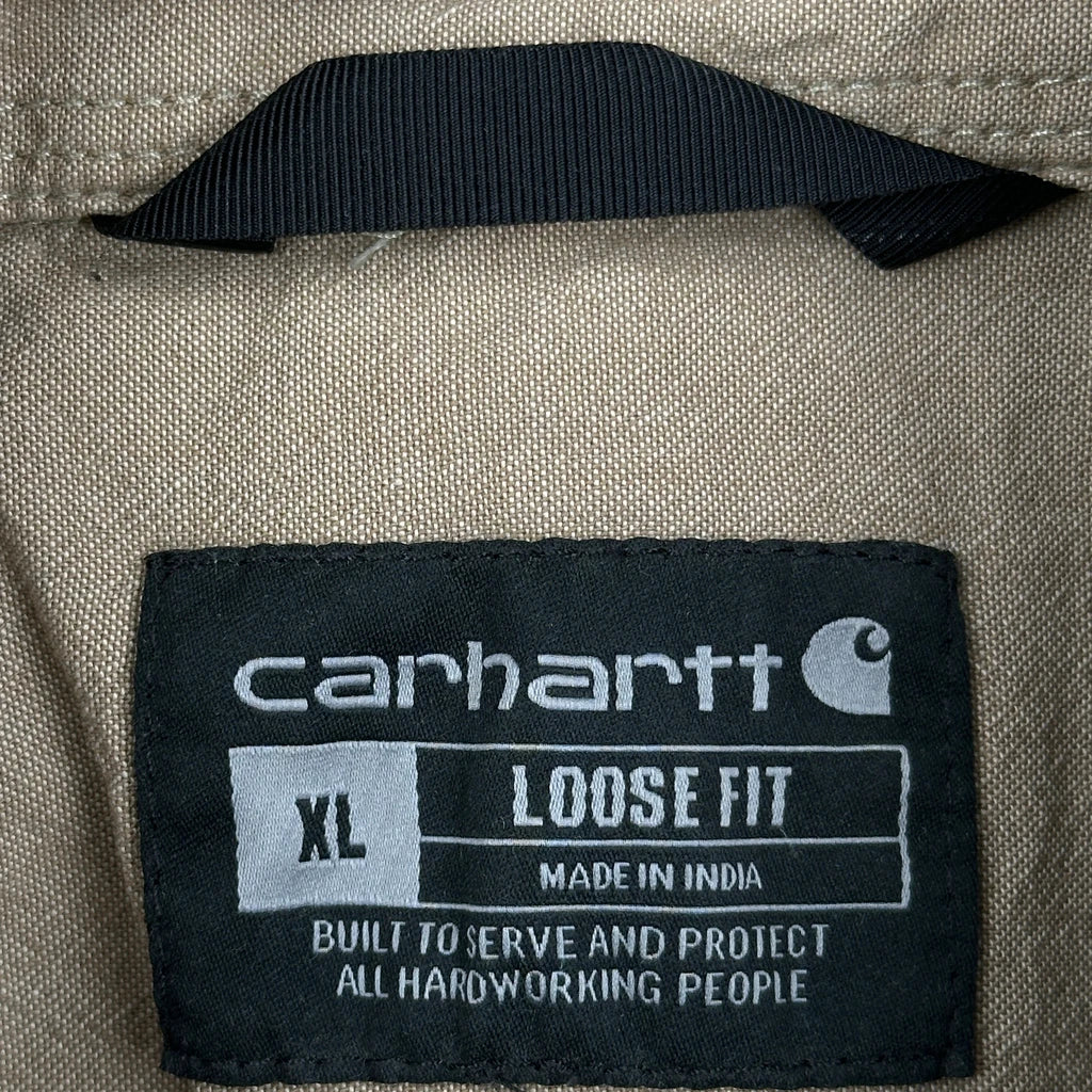Carhartt Short Sleeve Shirt - XL Khaki Cotton - Image 3