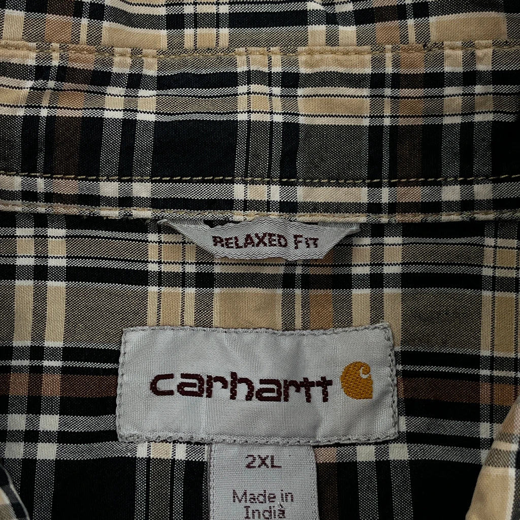 Carhartt Checked Short Sleeve Shirt - 2XL Multicoloured Cotton - Image 3