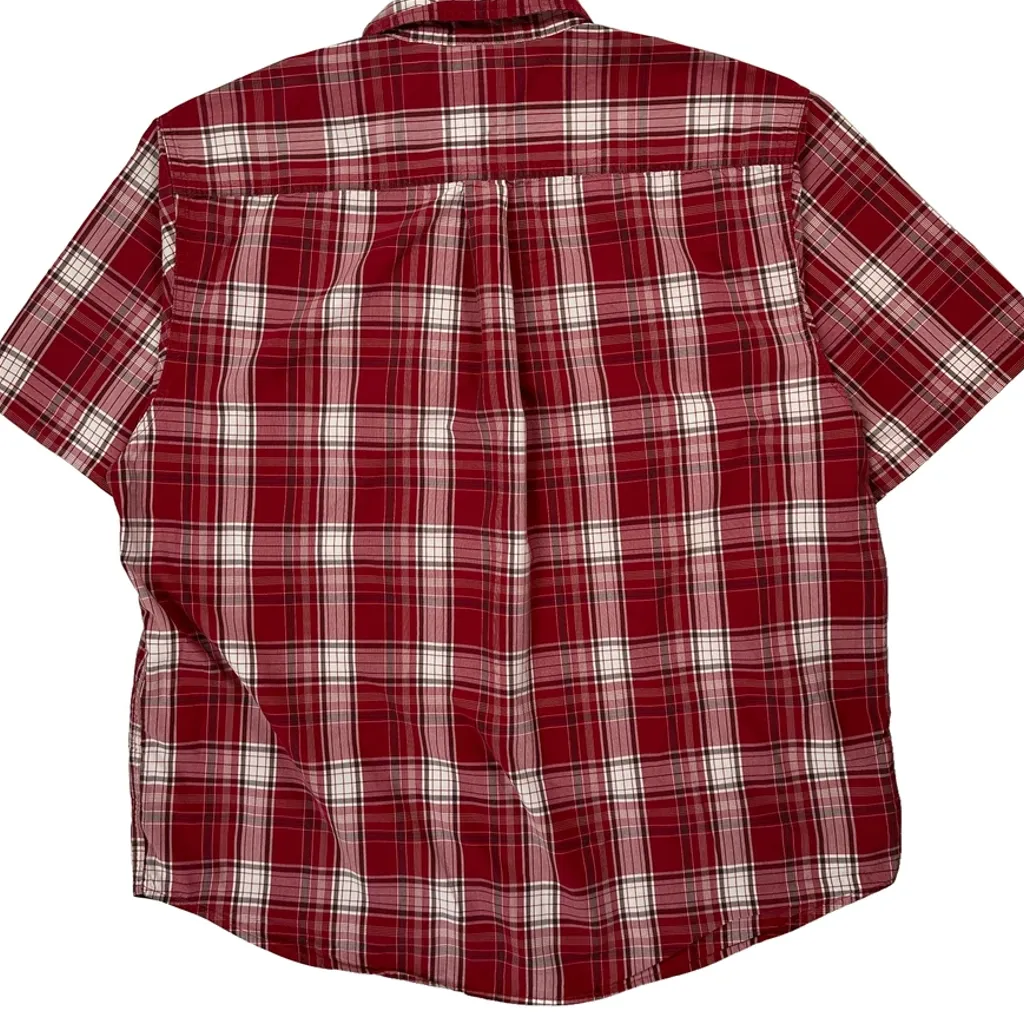 Carhartt Checked Short Sleeve Shirt - XL Red Cotton - Image 6