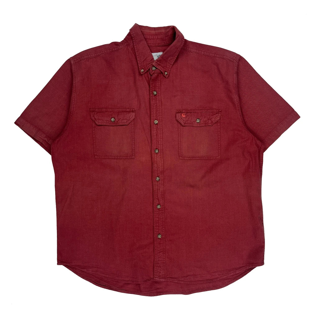 Carhartt Short Sleeve Shirt - 2XL Red Cotton