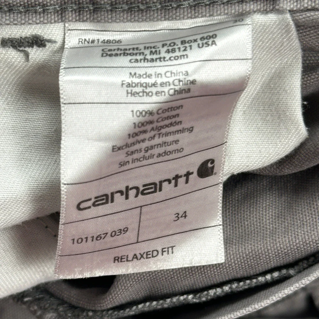 Carhartt Shorts - 34W 9L Grey Cotton - Image 6