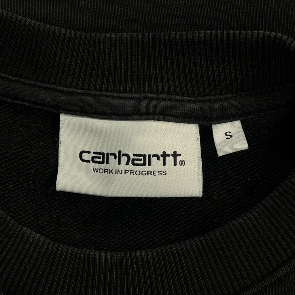 Carhartt Spellout Sweatshirt - Small Black Cotton - Image 3