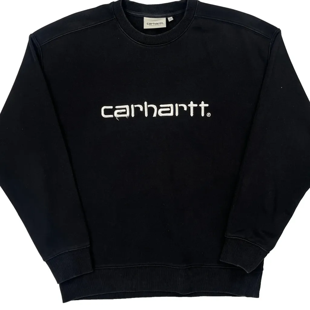 Carhartt Spellout Sweatshirt - Small Black Cotton - Image 5