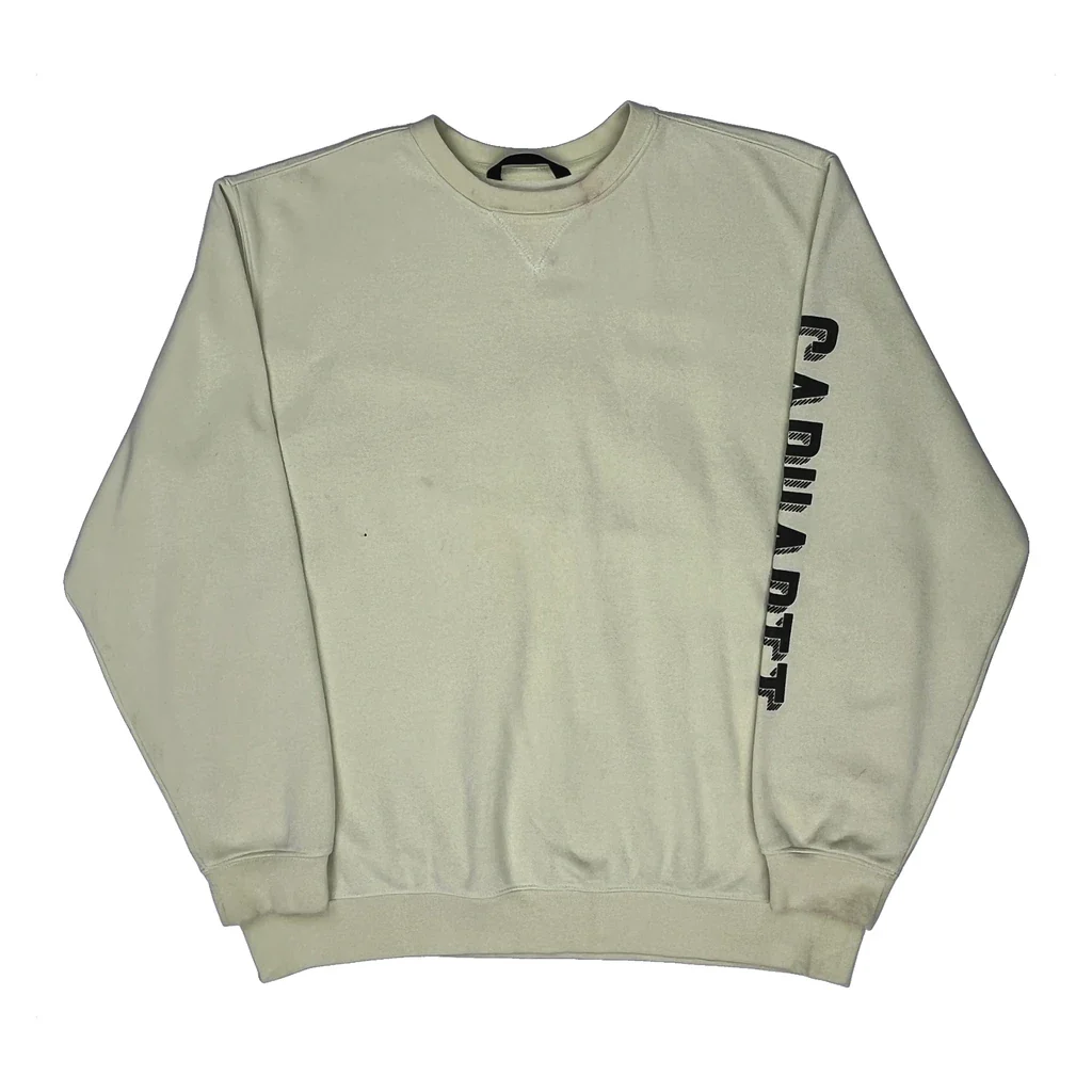 Carhartt Spellout Sweatshirt - XL Cream Cotton