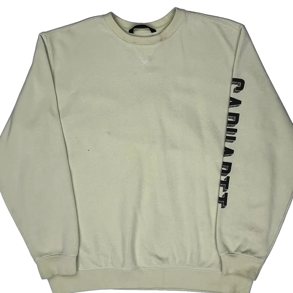 Carhartt Spellout Sweatshirt - XL Cream Cotton - Image 5