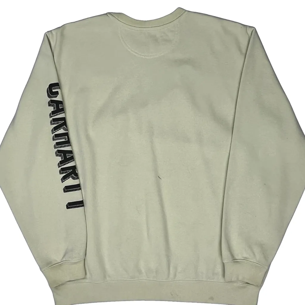 Carhartt Spellout Sweatshirt - XL Cream Cotton - Image 6