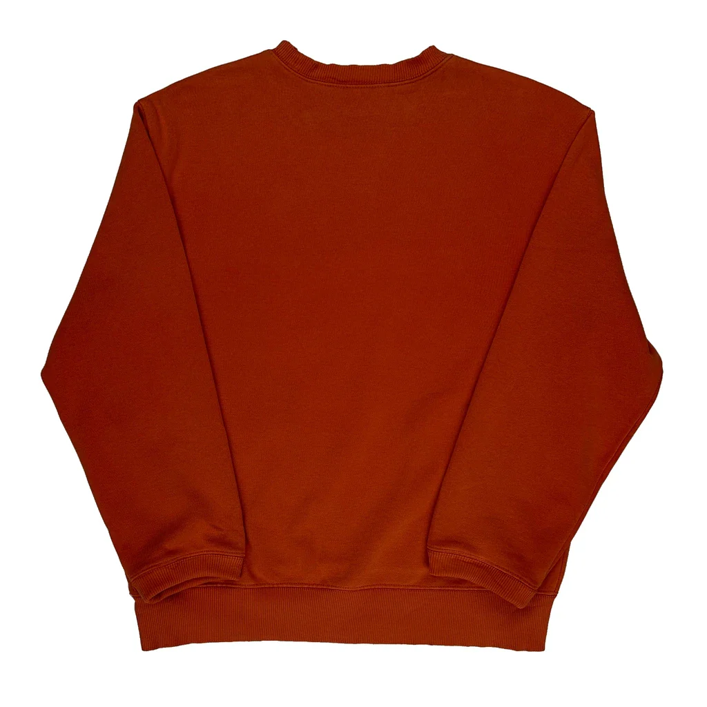 Carhartt Spellout Sweatshirt - Small Orange Cotton - Image 2