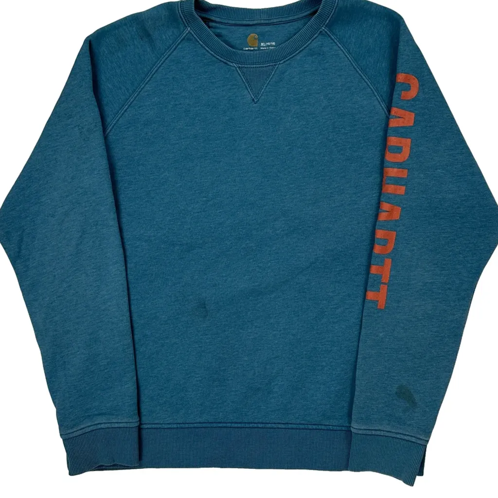 Carhartt Sweatshirt - XL Blue Cotton - Image 5