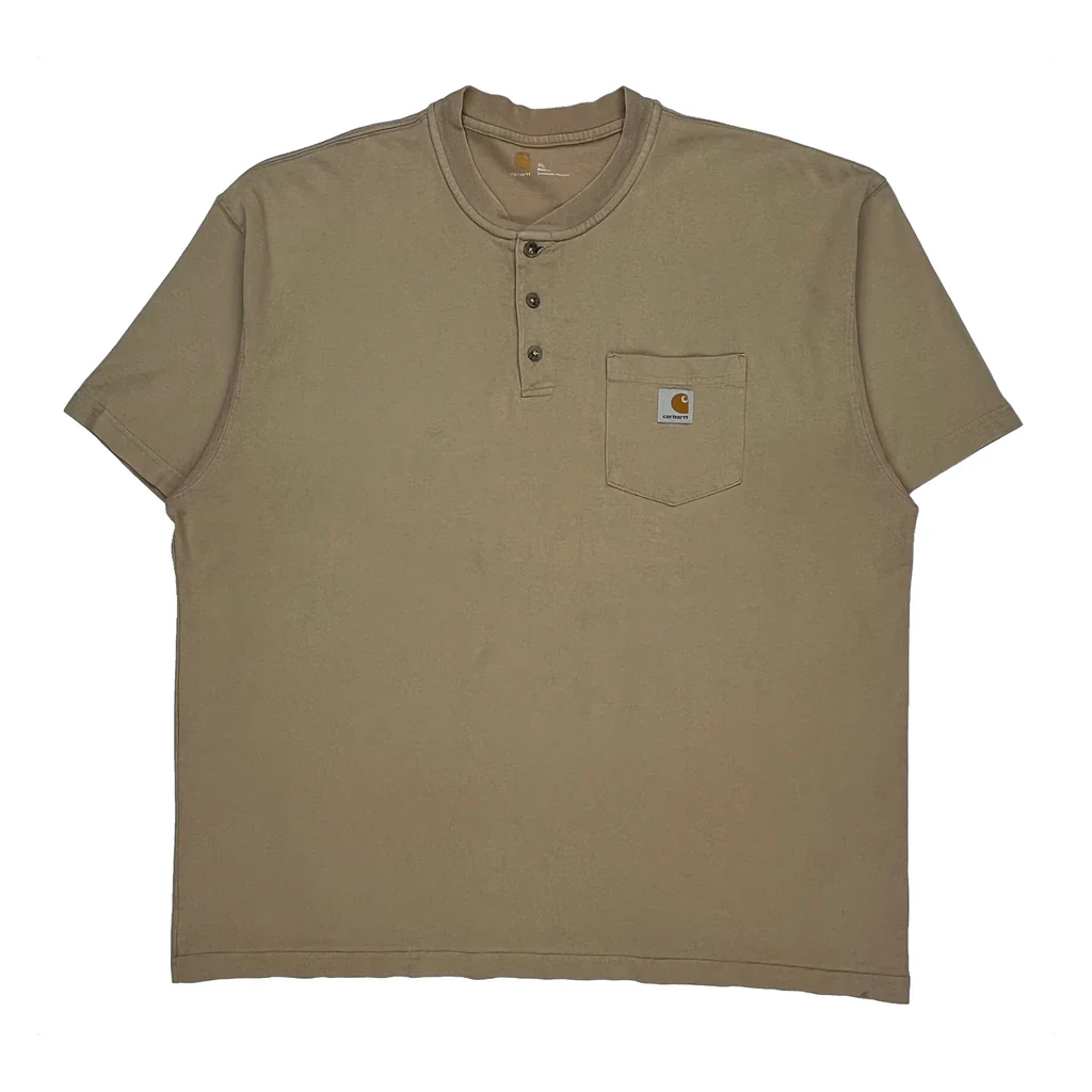Carhartt T-Shirt - XL Beige Cotton
