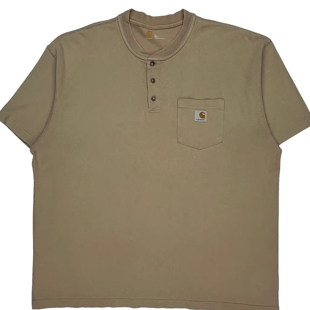 Carhartt T-Shirt - XL Beige Cotton - Image 4