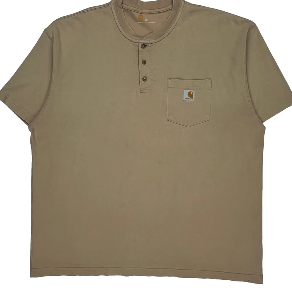 Carhartt T-Shirt - XL Beige Cotton - Image 5