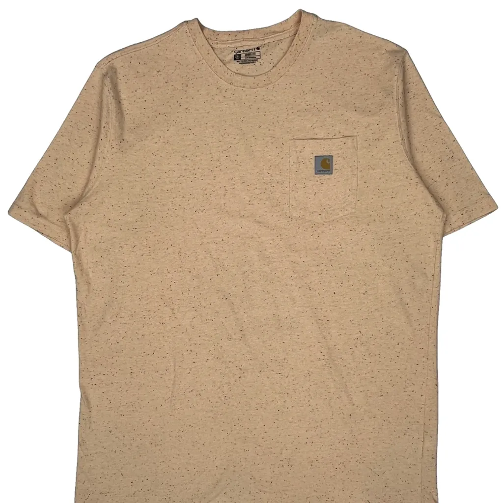 Carhartt Tall T-Shirt - 2XL Beige Cotton - Image 4