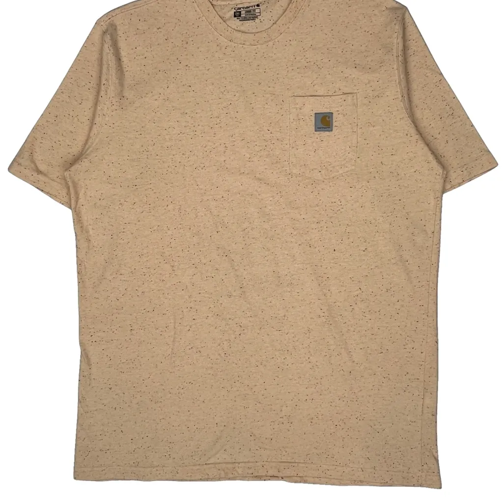 Carhartt Tall T-Shirt - 2XL Beige Cotton - Image 5