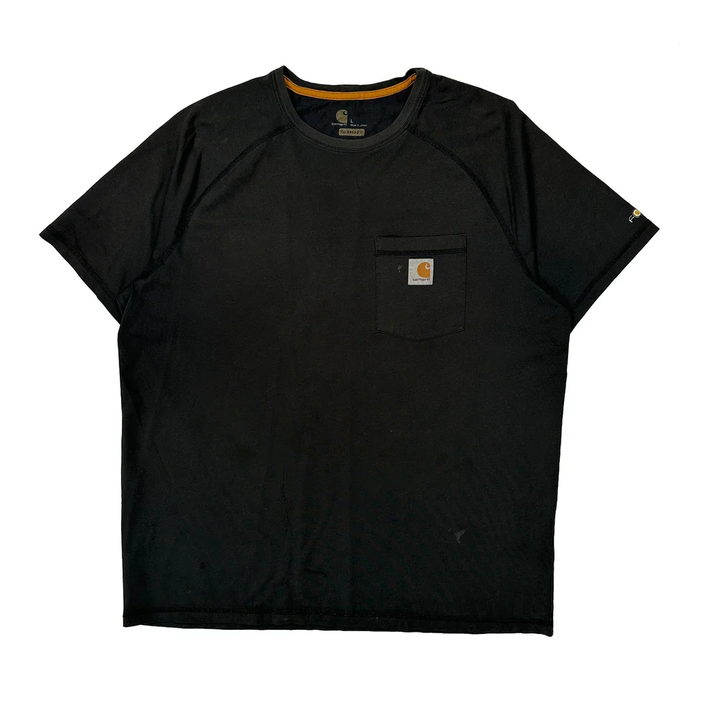 Carhartt T-Shirt - Large Black Cotton