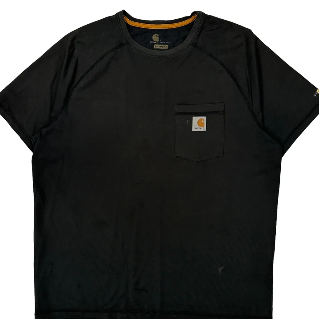 Carhartt T-Shirt - Large Black Cotton - Image 5