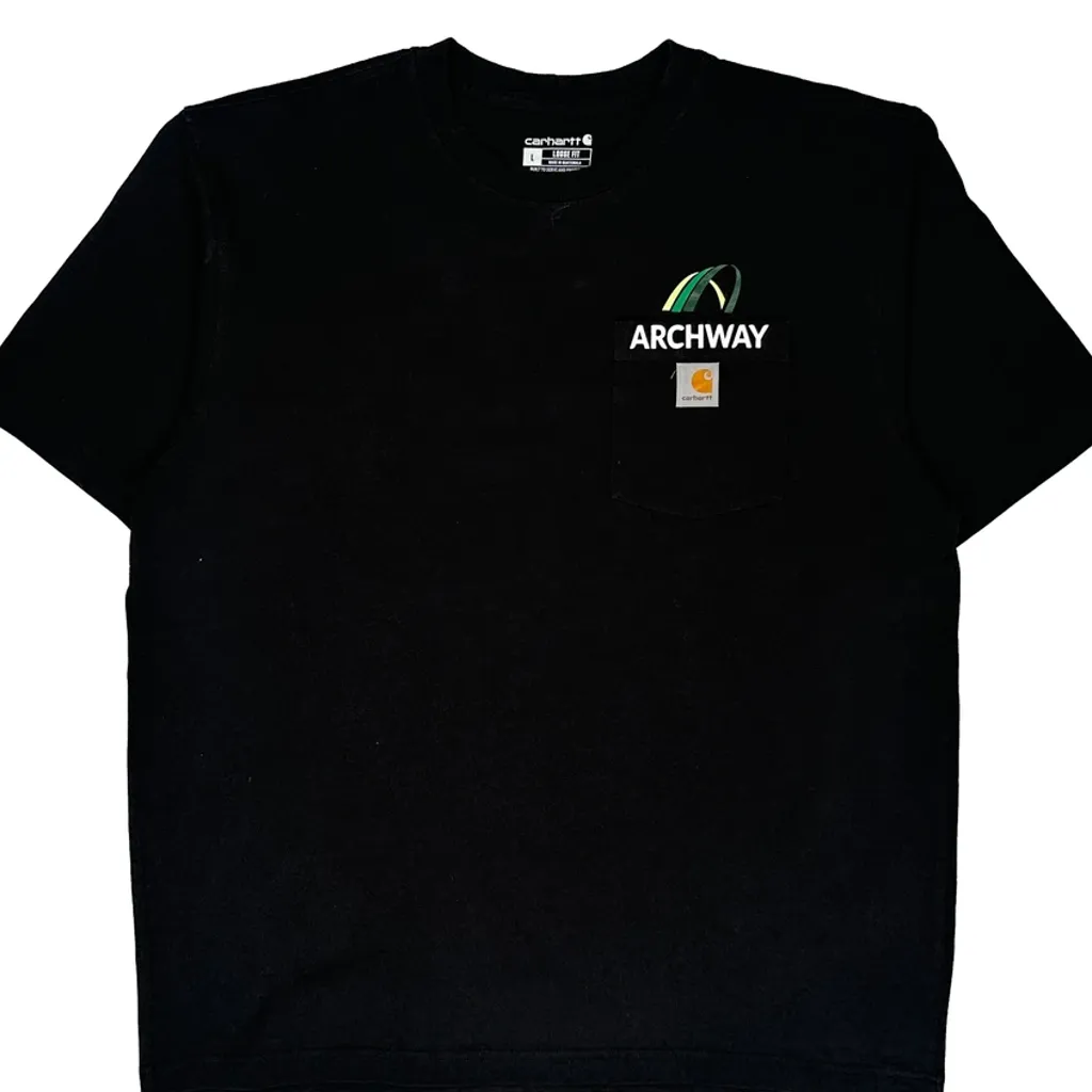 Carhartt T-Shirt - Large Black Cotton - Image 4