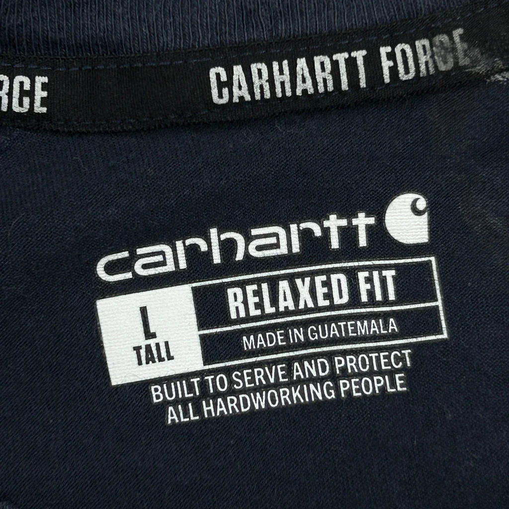 Carhartt Tall T-Shirt - Large Black Cotton - Image 3