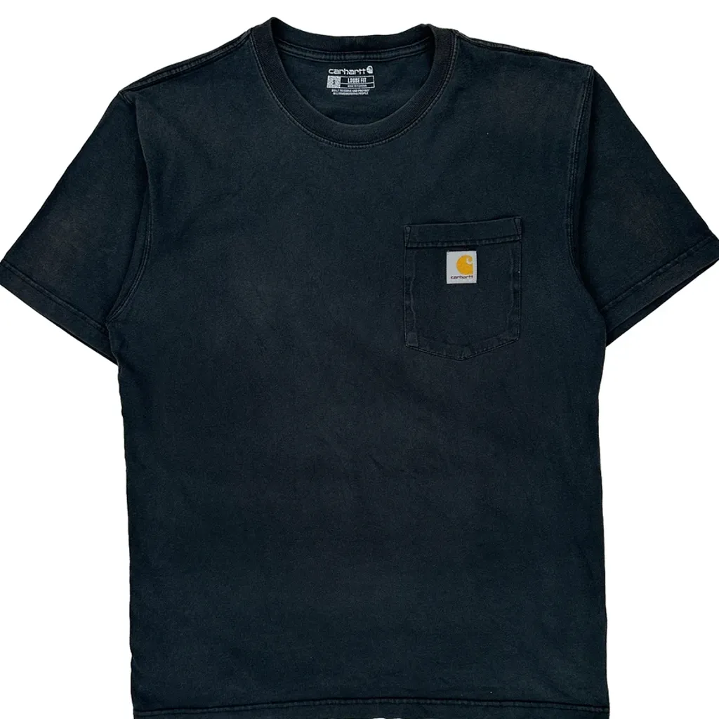 Carhartt T-Shirt - Large Black Cotton - Image 4